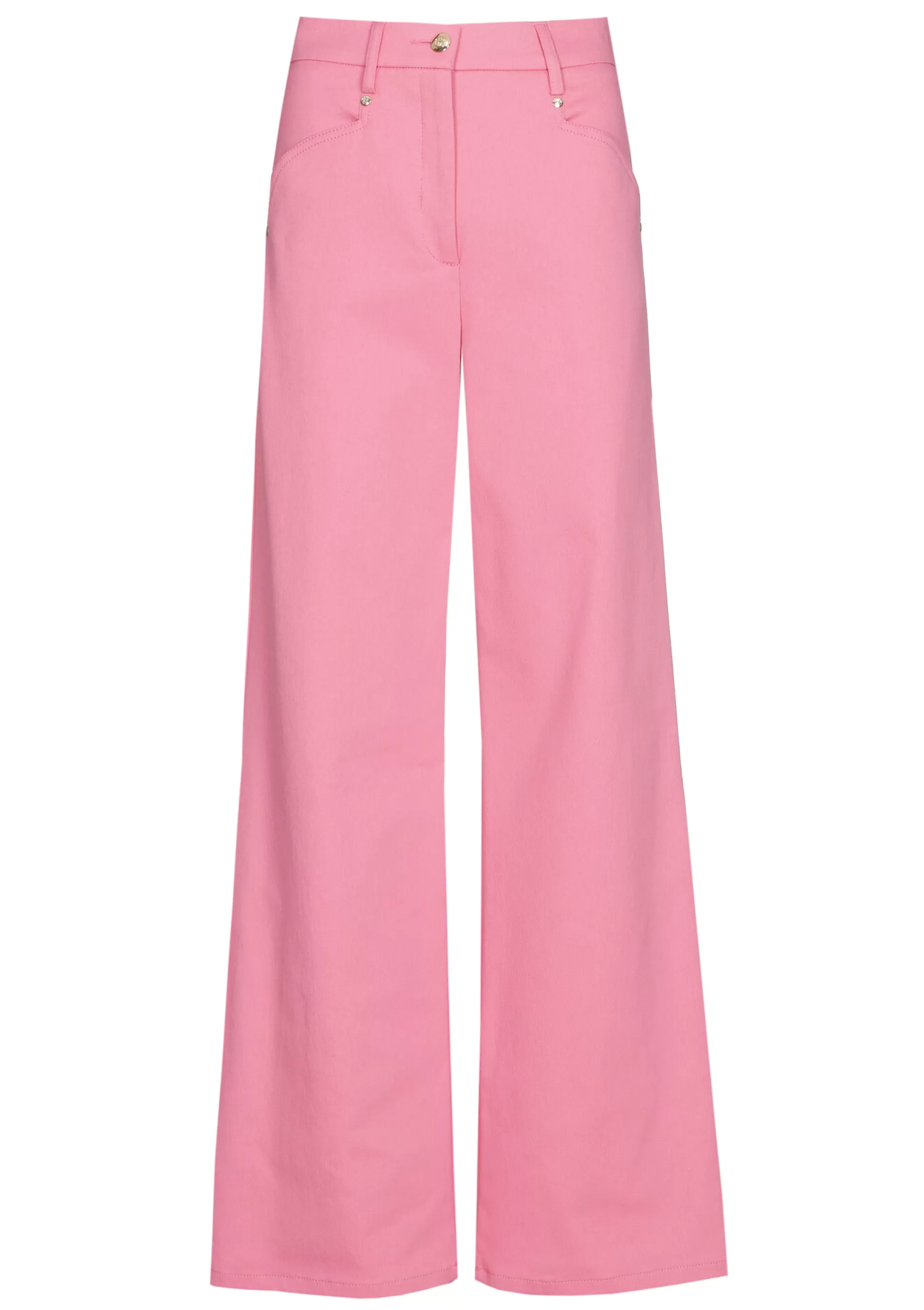 Caroline Biss 1579-71 / Pantalon Confortable En Coton, Jambe Large, Taille Normale*Femmes Pantalon