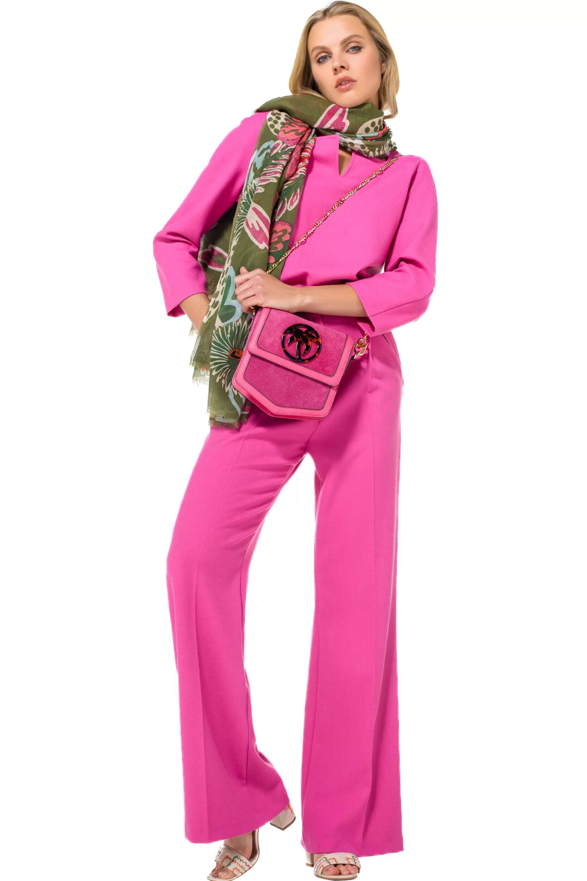 Caroline Biss 1582-73 / Robe Pantalon Confortable, Jambe Droite, Taille Moyenne*Femmes Pantalon