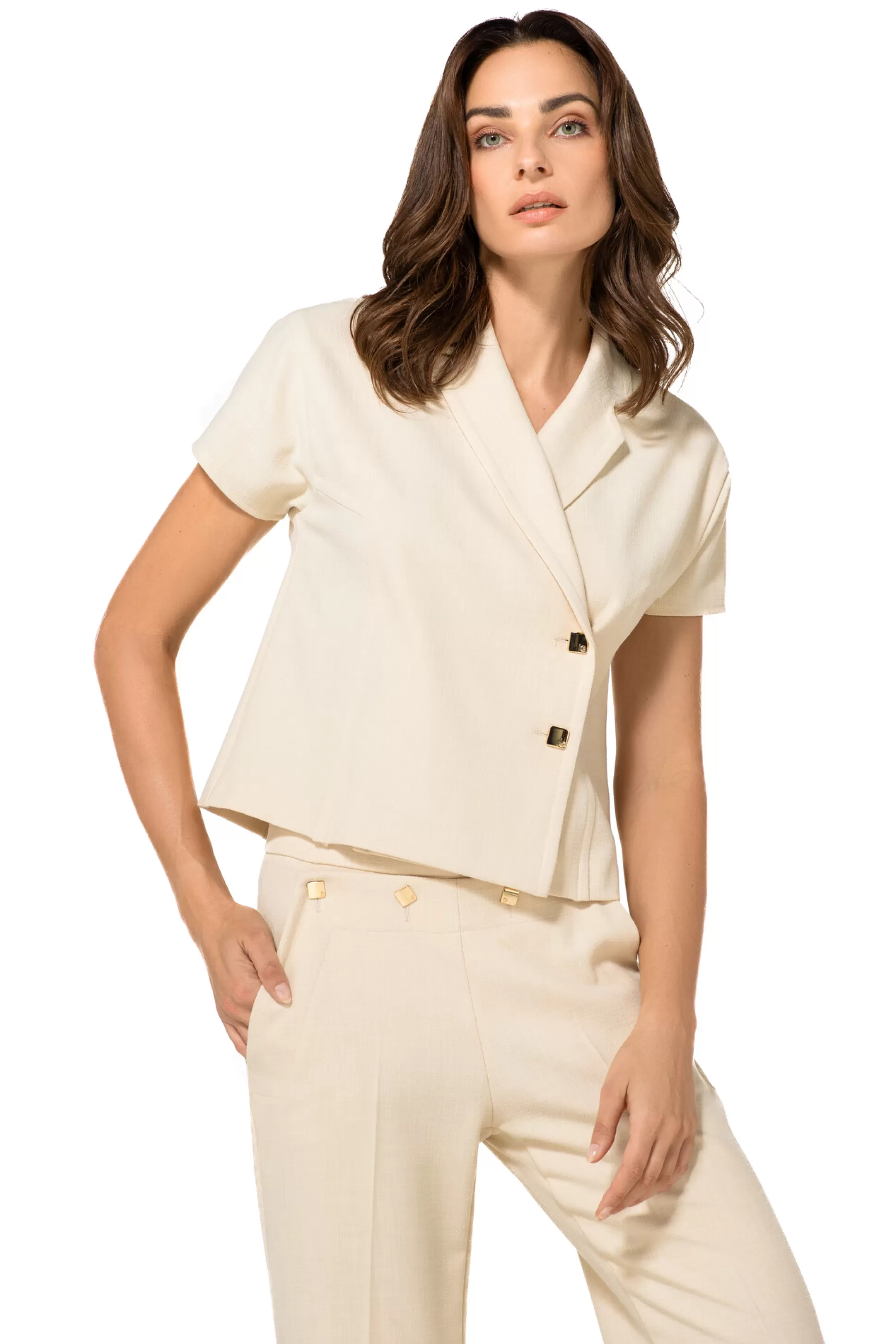 Caroline Biss 1583-34 / Pantalon City Look Confortable, Jambe Droite, Taille Normale*Femmes Pantalon