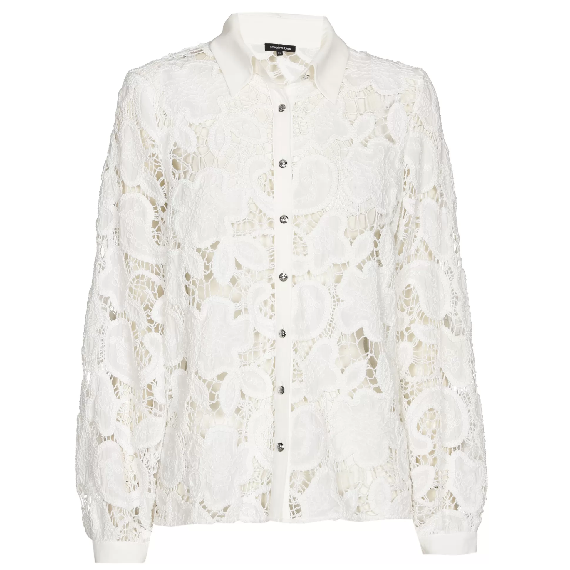 Caroline Biss 1606-91 / Blouse En Coton Semi-Transparent Avec Broderie*Femmes Hauts