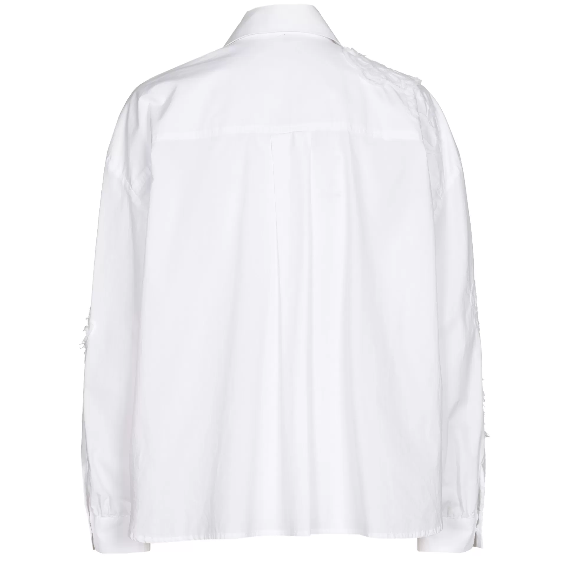 Caroline Biss 1608-90 / Blouse Courte Oversize En Coton Avec Broderie*Femmes Hauts