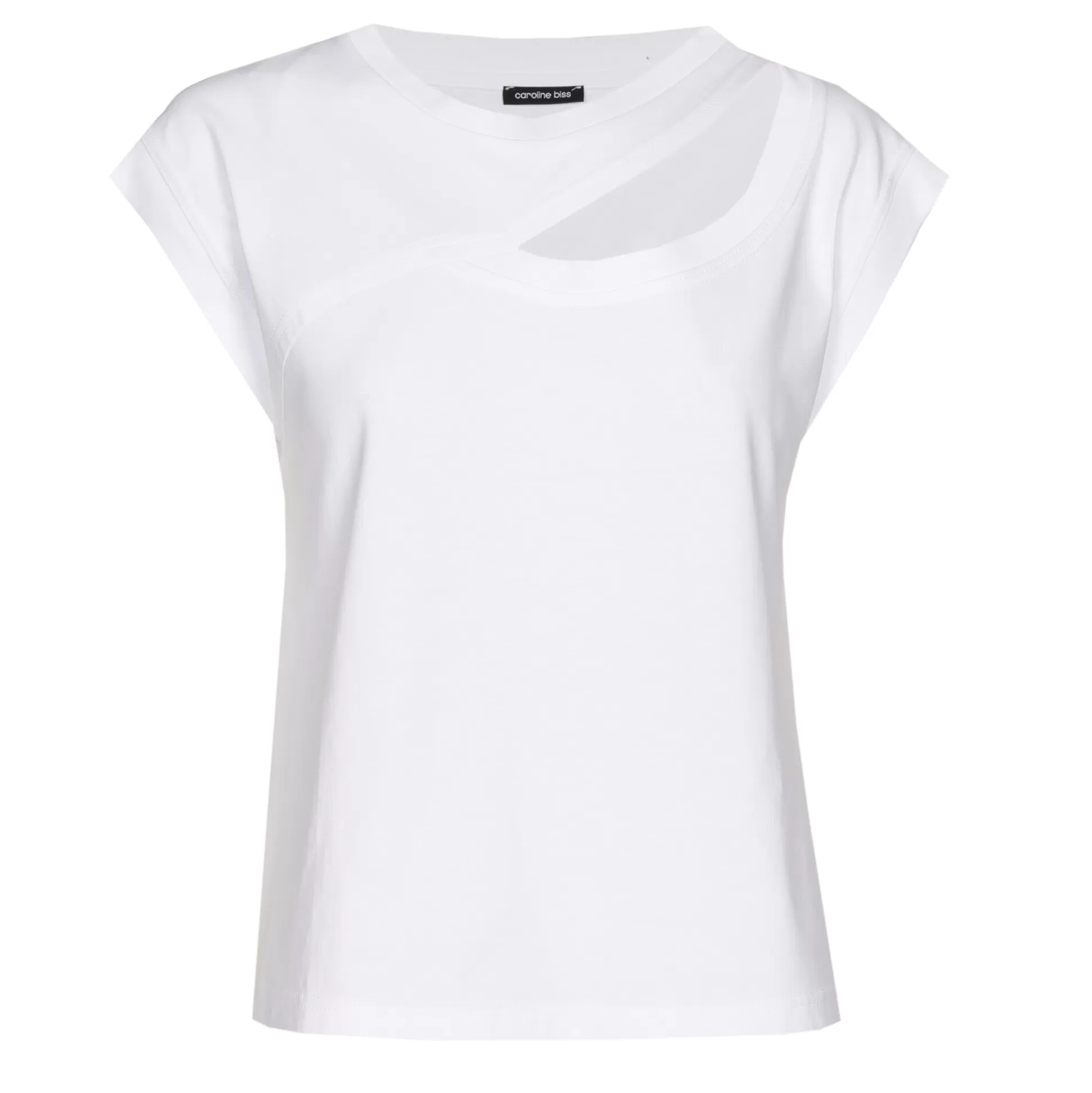 Caroline Biss 1981-90 / T-Shirt En Coton Effet Epaule*Femmes Hauts